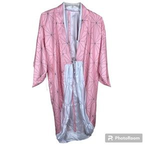 KNY Demon fighter red bean the chosen demon kimono cosplay costume